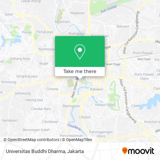 Universitas Buddhi Dharma map