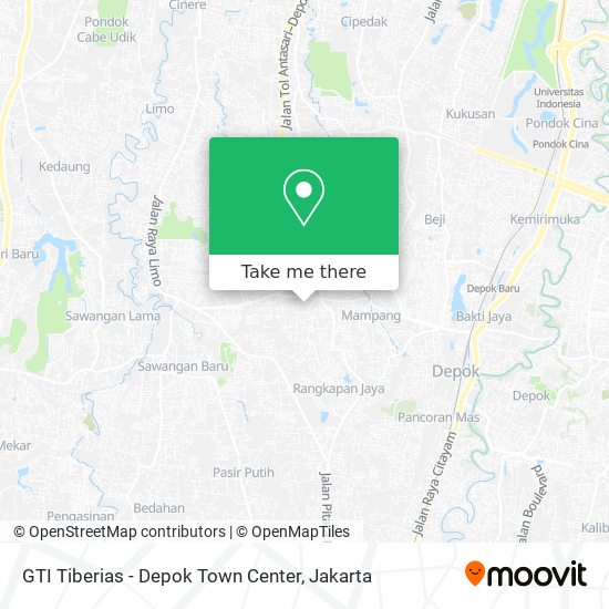 GTI Tiberias - Depok Town Center map