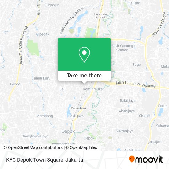 KFC Depok Town Square map