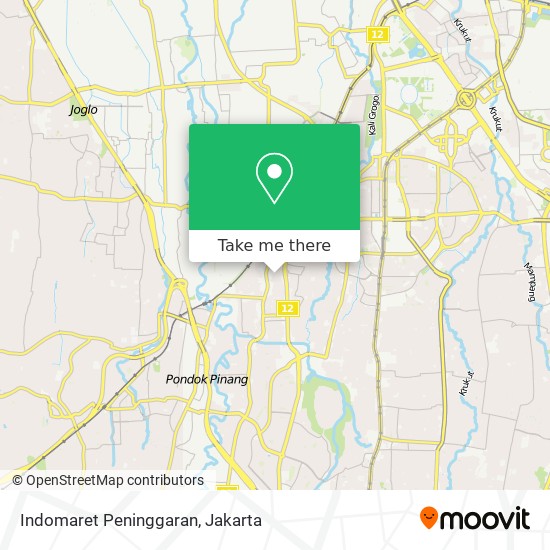 Indomaret Peninggaran map