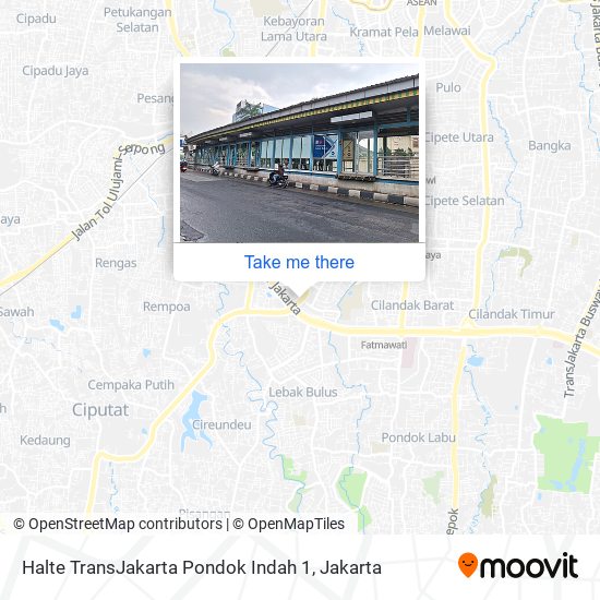 Halte TransJakarta Pondok Indah 1 map