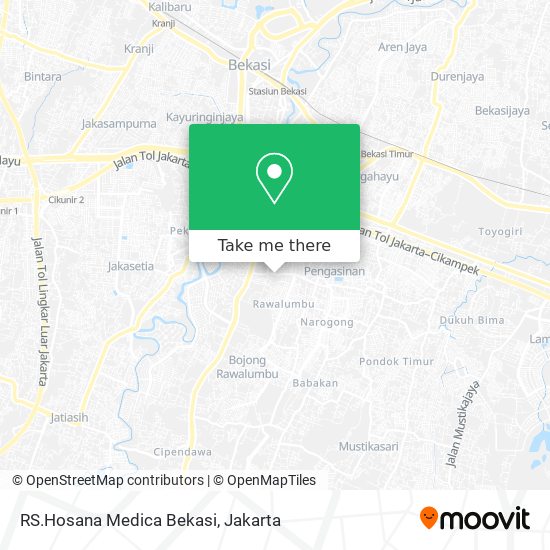 RS.Hosana Medica Bekasi map