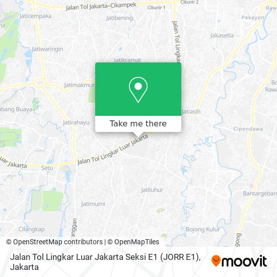 Jalan Tol Lingkar Luar Jakarta Seksi E1 (JORR E1) map