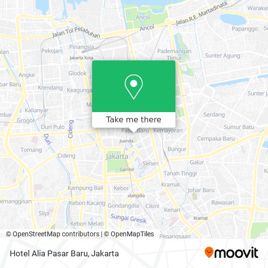 Hotel Alia Pasar Baru map