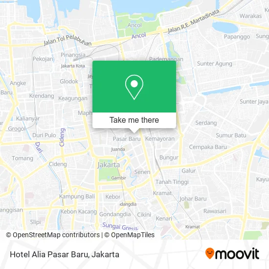 Hotel Alia Pasar Baru map