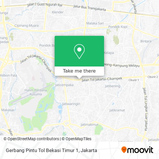 Gerbang Pintu Tol Bekasi Timur 1 map