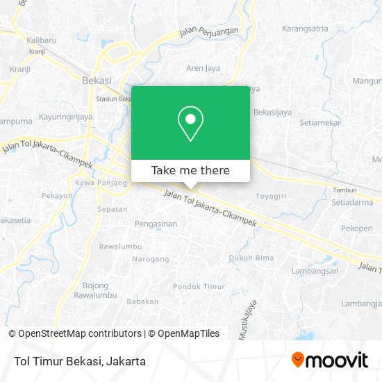 Tol Timur Bekasi map