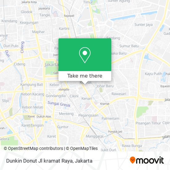 Dunkin Donut Jl kramat Raya map