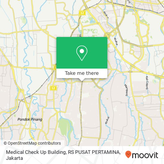 Medical Check Up Building, RS PUSAT PERTAMINA map