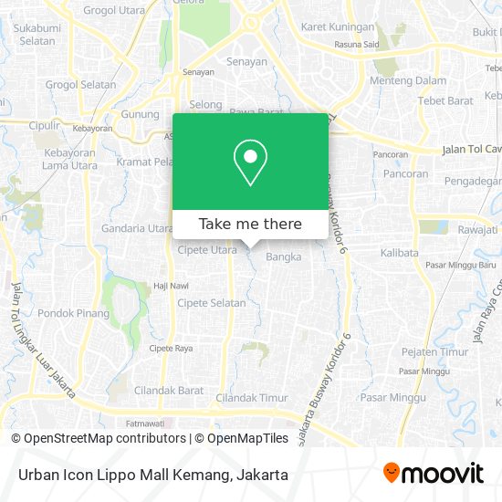 Urban Icon Lippo Mall Kemang map