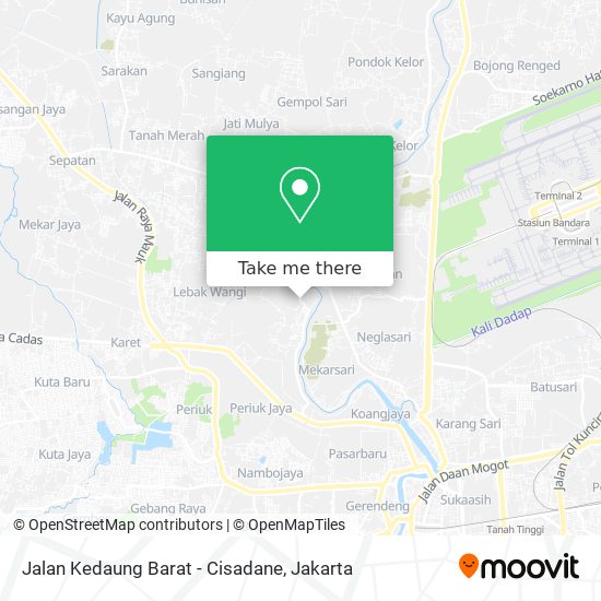 Jalan Kedaung Barat - Cisadane map