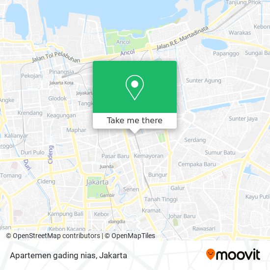 Apartemen gading nias map