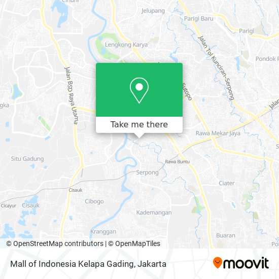 Mall of Indonesia Kelapa Gading map