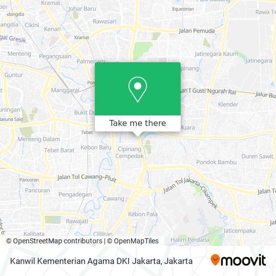 Kanwil Kementerian Agama DKI Jakarta map