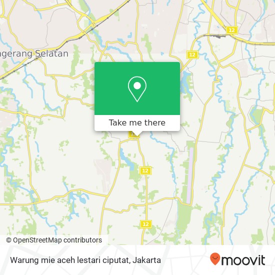 Warung mie aceh lestari ciputat map