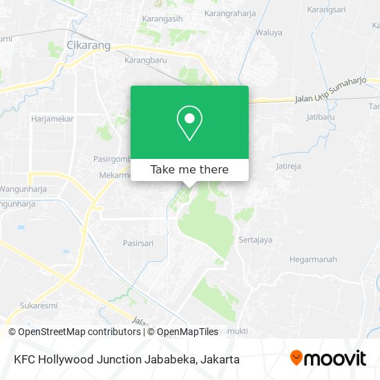 KFC Hollywood Junction Jababeka map