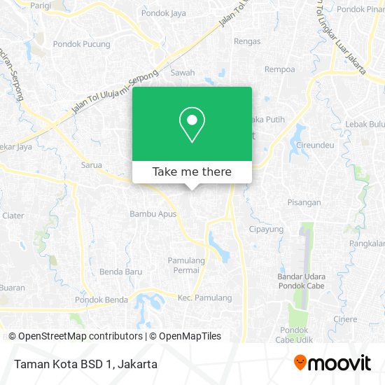 Taman Kota BSD 1 map