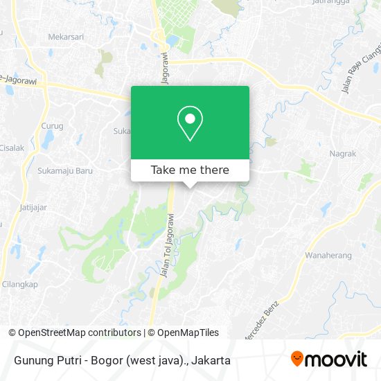 Gunung Putri - Bogor (west java). map