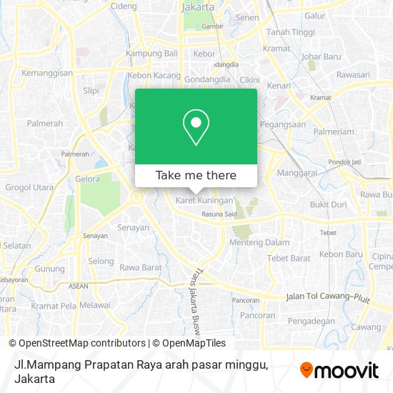 Jl.Mampang Prapatan Raya arah pasar minggu map