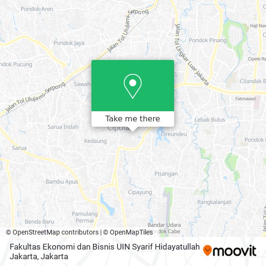 Fakultas Ekonomi dan Bisnis UIN Syarif Hidayatullah Jakarta map