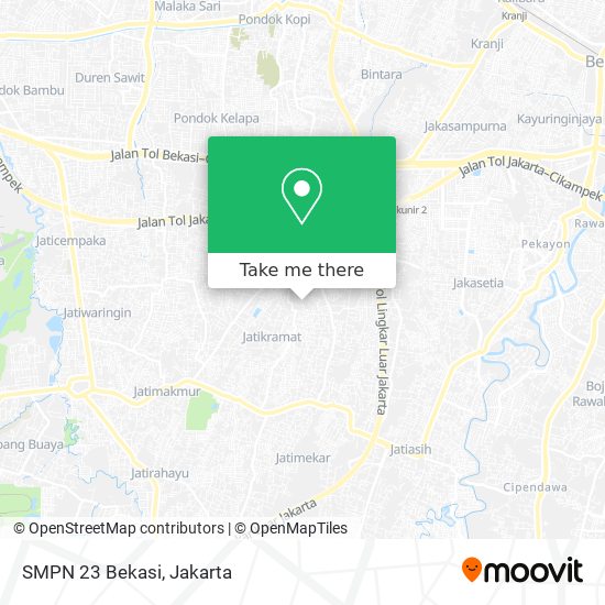 SMPN 23 Bekasi map