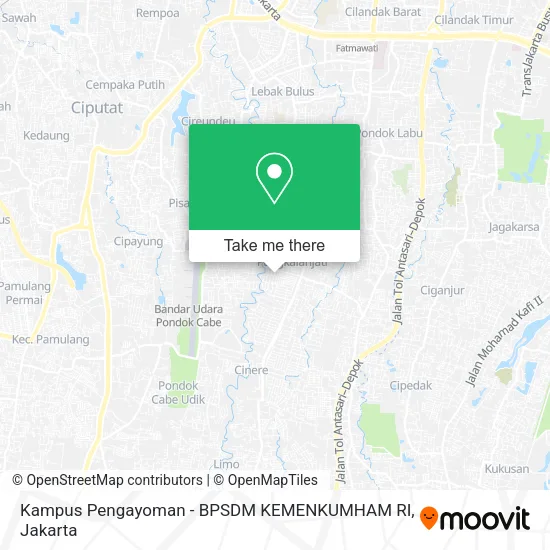 Kampus Pengayoman - BPSDM KEMENKUMHAM RI map
