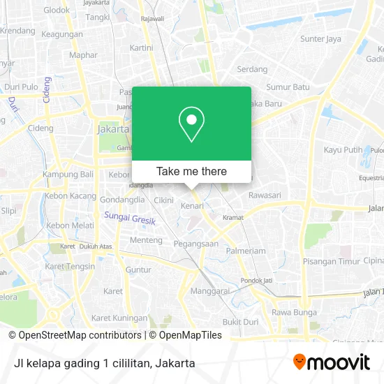 Jl kelapa gading 1 cililitan map