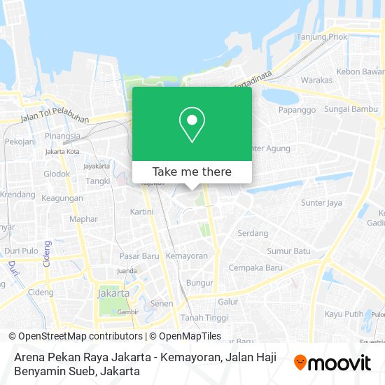 Arena Pekan Raya Jakarta - Kemayoran, Jalan Haji Benyamin Sueb map