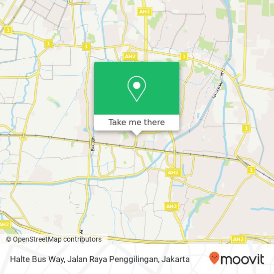 Halte Bus Way, Jalan Raya Penggilingan map