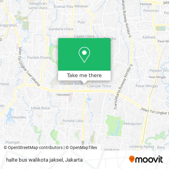 halte bus walikota jaksel map