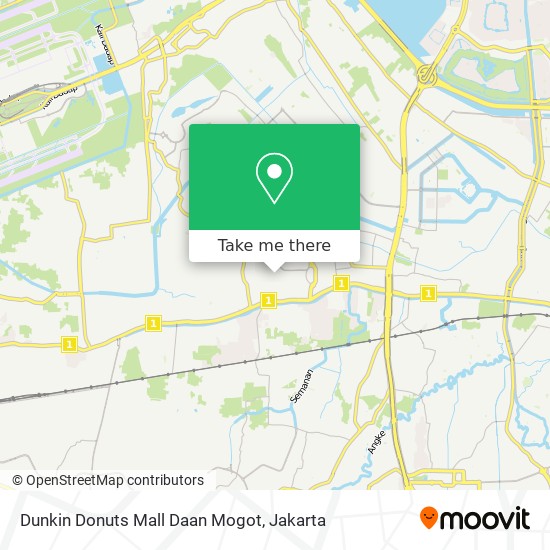 Dunkin Donuts Mall Daan Mogot map