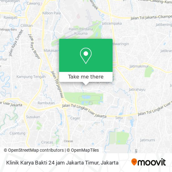 Klinik Karya Bakti 24 jam Jakarta Timur map