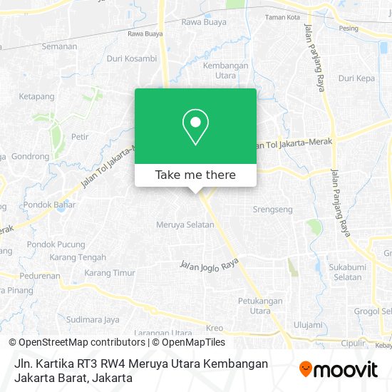 Jln. Kartika RT3 RW4 Meruya Utara Kembangan Jakarta Barat map