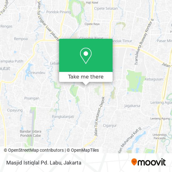 Masjid Istiqlal Pd. Labu map