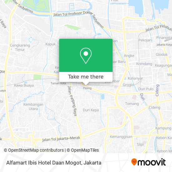 Alfamart Ibis Hotel Daan Mogot map