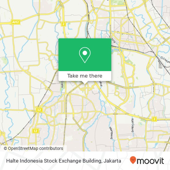 Halte Indonesia Stock Exchange Building map