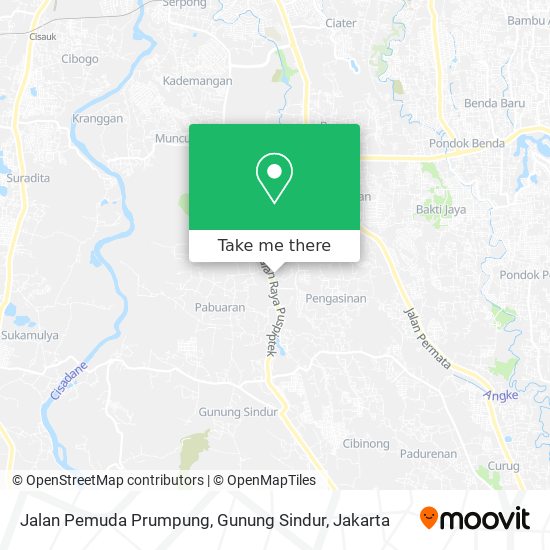 Jalan Pemuda Prumpung, Gunung Sindur map