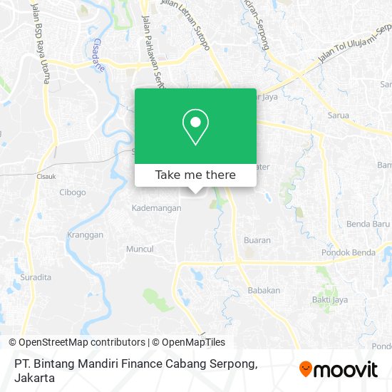 PT. Bintang Mandiri Finance Cabang Serpong map