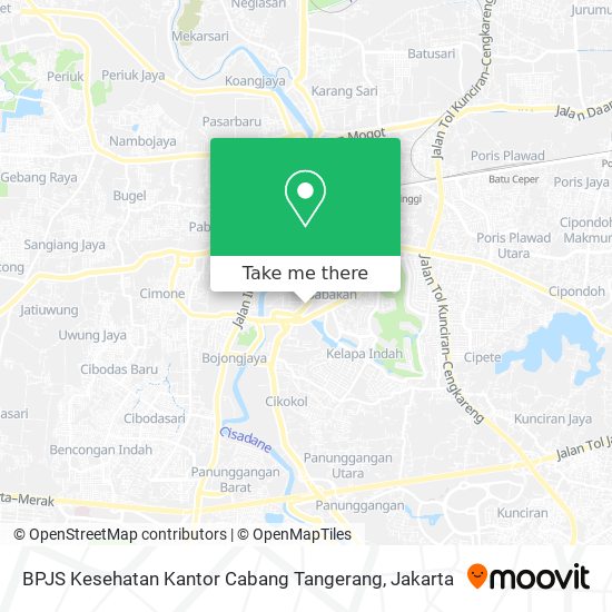 BPJS Kesehatan Kantor Cabang Tangerang map