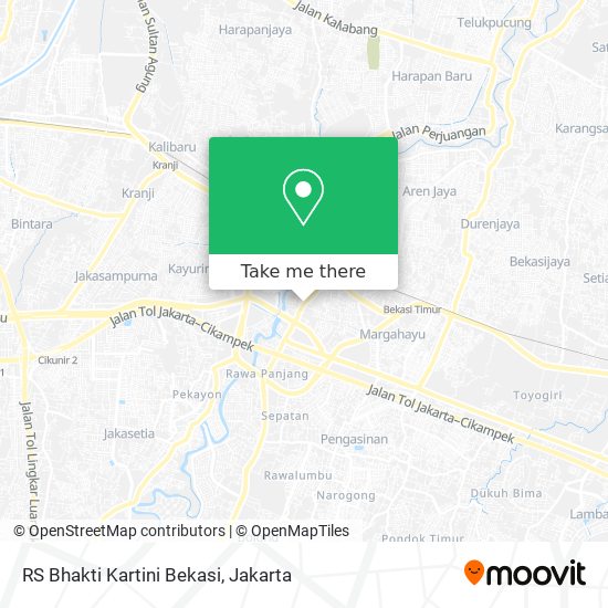 RS Bhakti Kartini Bekasi map
