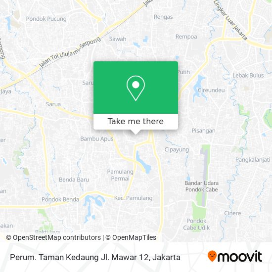 Perum. Taman Kedaung Jl. Mawar 12 map