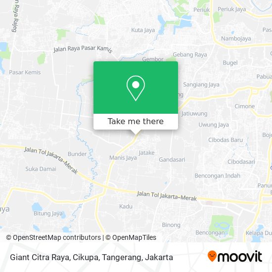 Giant Citra Raya, Cikupa, Tangerang map