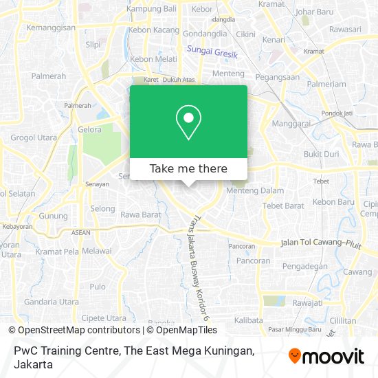 PwC Training Centre, The East Mega Kuningan map