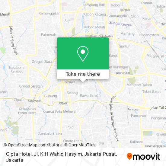 Cipta Hotel, Jl. K.H Wahid Hasyim, Jakarta Pusat map