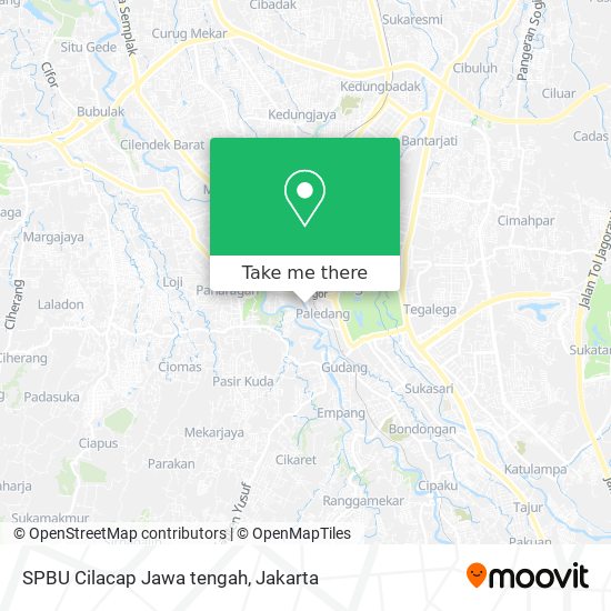 SPBU Cilacap Jawa tengah map