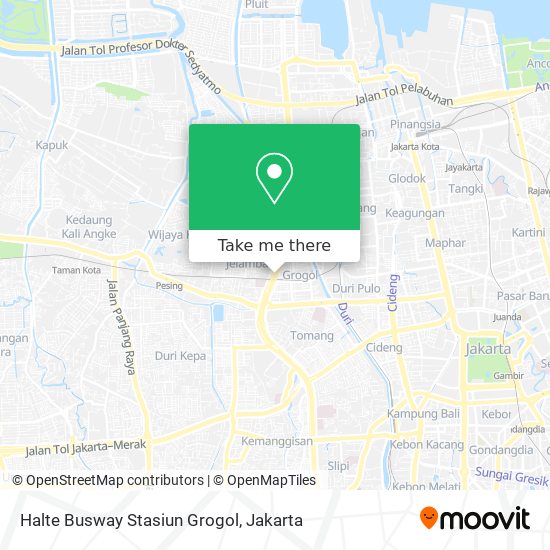 Halte Busway Stasiun Grogol map