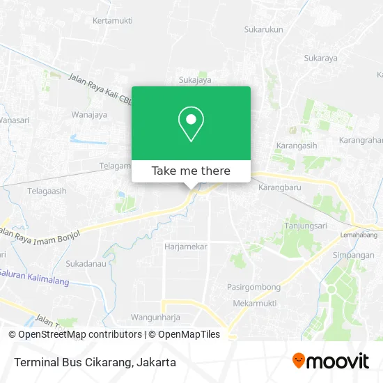 Terminal Bus Cikarang map