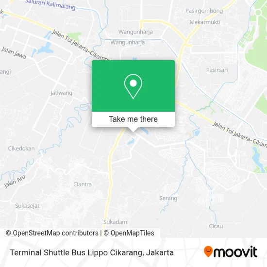Terminal Shuttle Bus Lippo Cikarang map