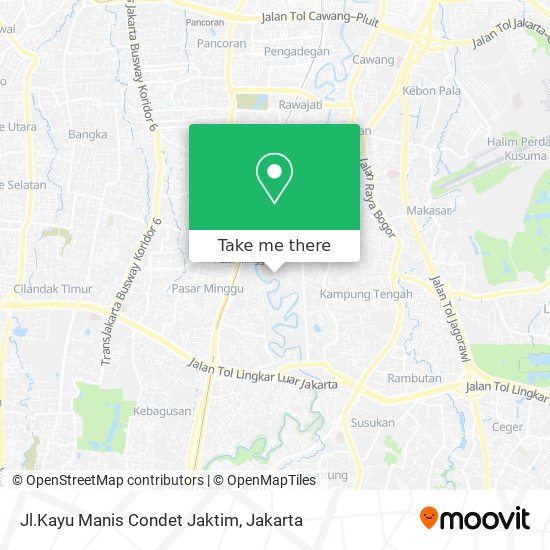 Jl.Kayu Manis Condet Jaktim map