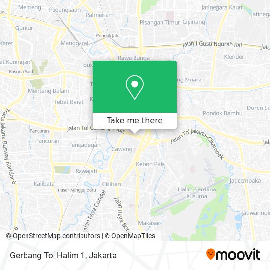 Gerbang Tol Halim 1 map